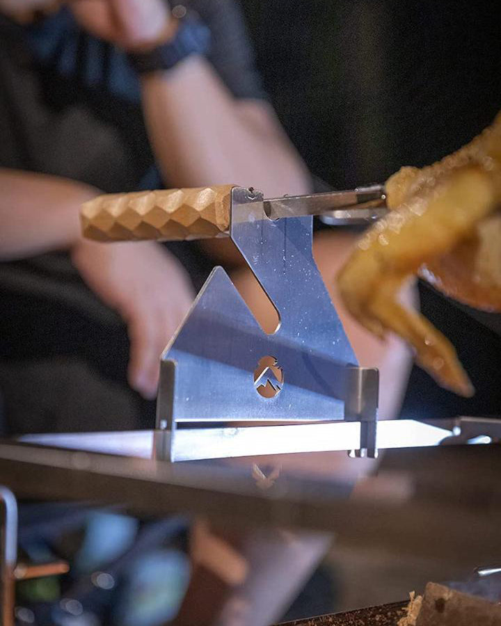 Rotisserie Spit-Roasting Rack for Takibi Firepit