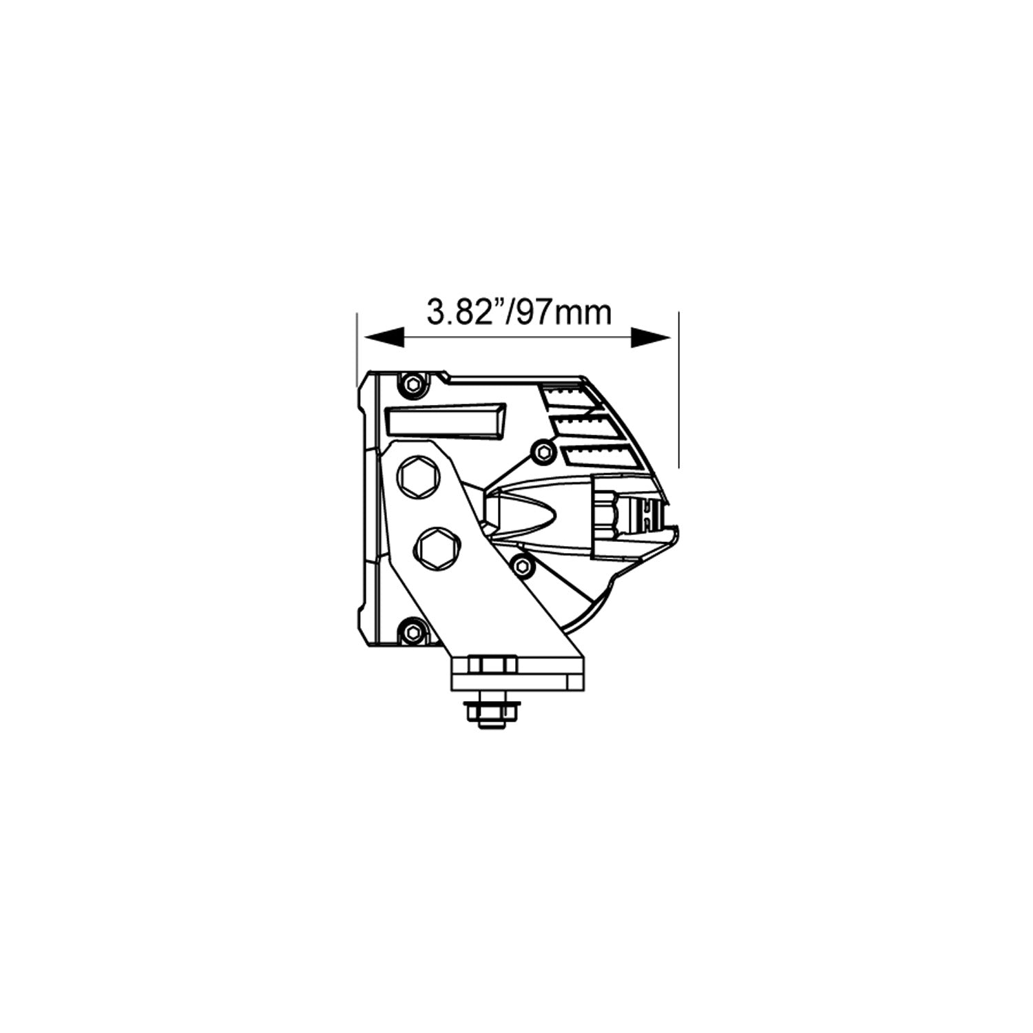 20" Shocker Dual Action LED Light Bar | Race Amber Elliptical