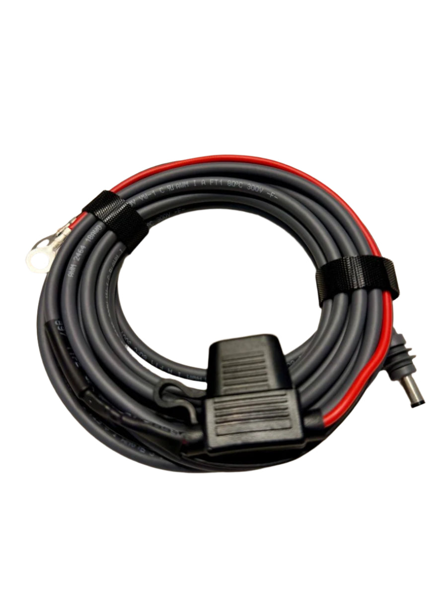 Starlink Mini Power Cable – 5M 18AWG DC to O-Ring Battery Terminal with Waterproof Connector