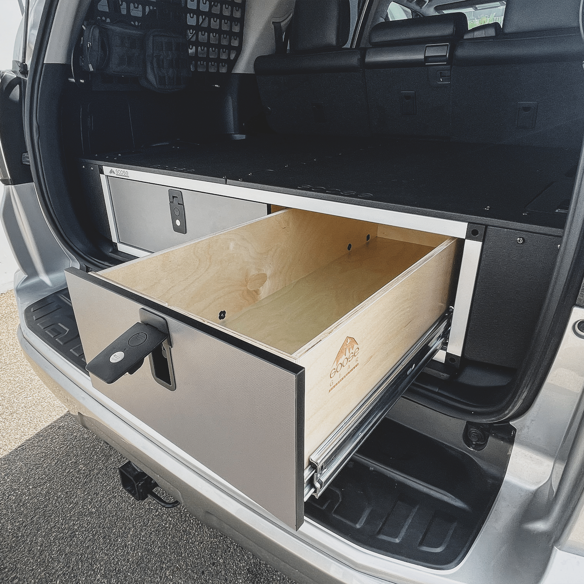 Toyota 4Runner 2010-2024 5th Gen. - Side x Side Drawer Module with Fitted Top Plate Drawers Goose Gear- Overland Kitted