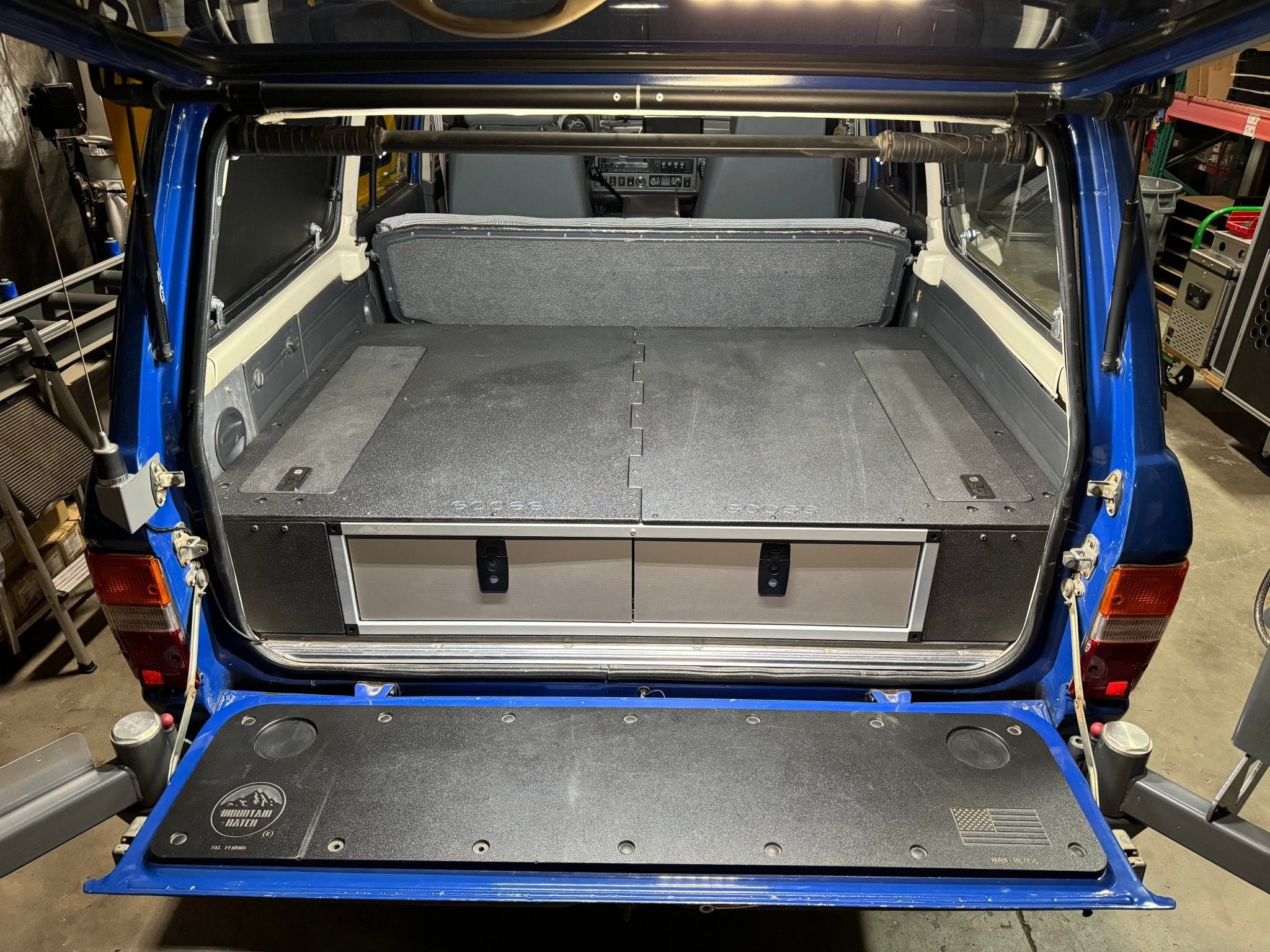 Toyota Land Cruiser 1980-1989 60 Series - Side x Side Drawer Module with Fitted Top Plate - 41 3/8"W x 9-1/2"H x 40"D Drawers Goose Gear- Overland Kitted