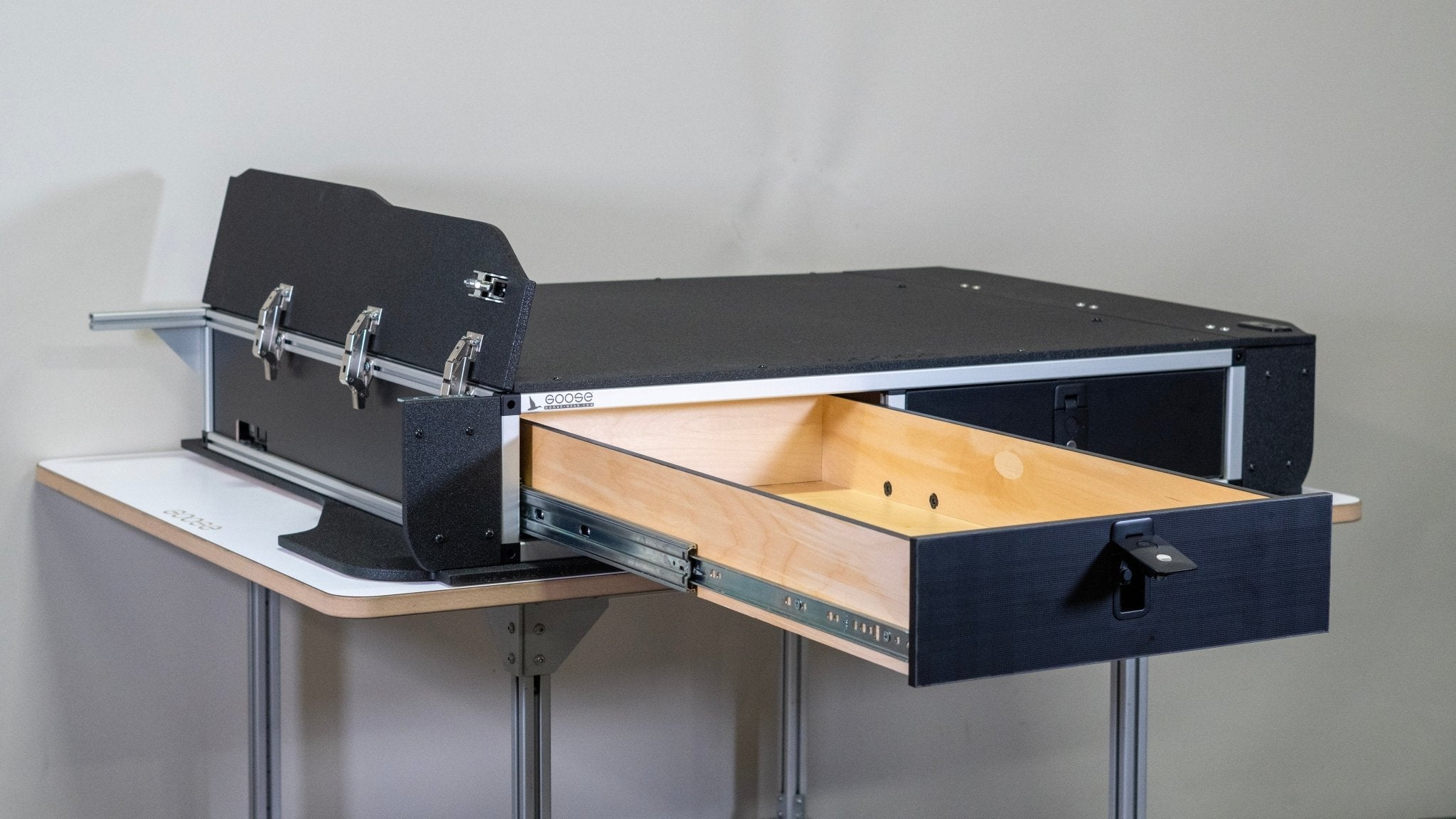 Toyota Land Cruiser 1991-1997 80 Series - Side x Side Drawer Module with Fitted Top Plate - 43-3/8" W x 8" H x 40" D