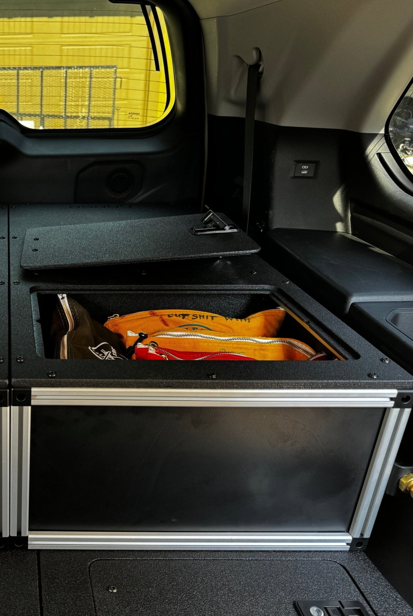 Toyota - Sequoia - 2023-Present - 3rd Gen - Explore Series - Single Drawer - 19-3/16" Width x 38" Deep x 10" High - Drawer Module with Short Drawer 20" and Storage Space Behind Drawer Drawers Goose Gear- Overland Kitted