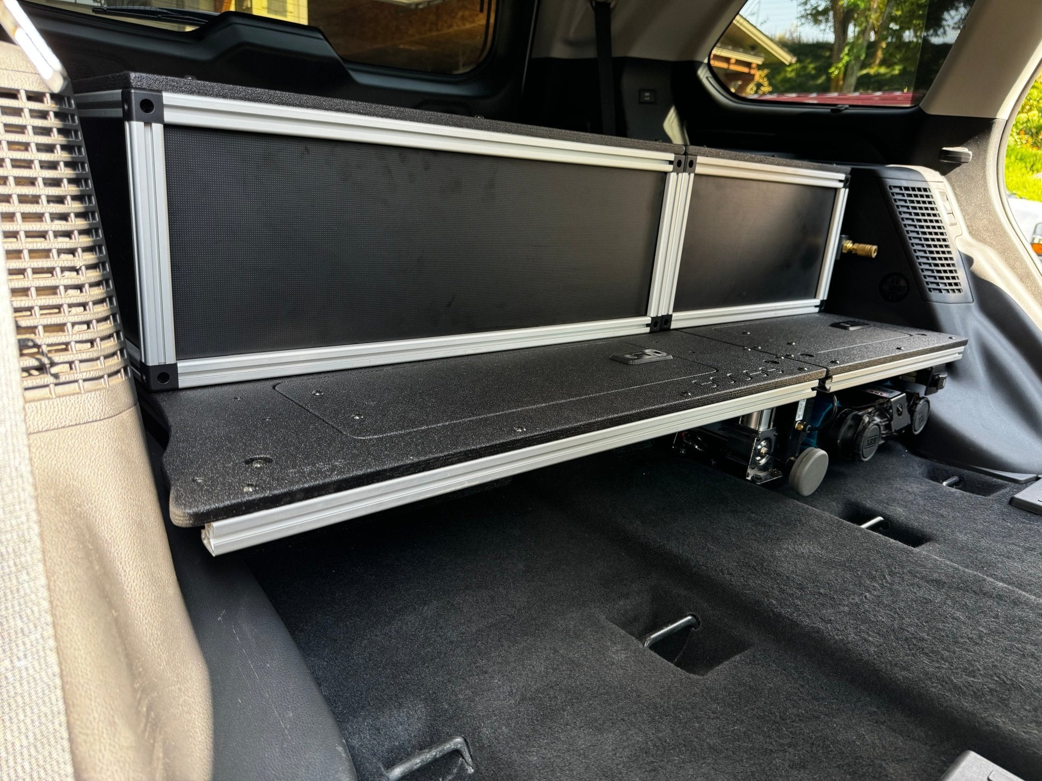 Toyota - Sequoia - 2023-Present - 3rd Gen - Explore Series - Single Drawer - 28-3/16" Width x 38" Deep x 10" High - Drawer Module with Short Drawer 20" and Storage Space Behind Drawers Goose Gear- Overland Kitted