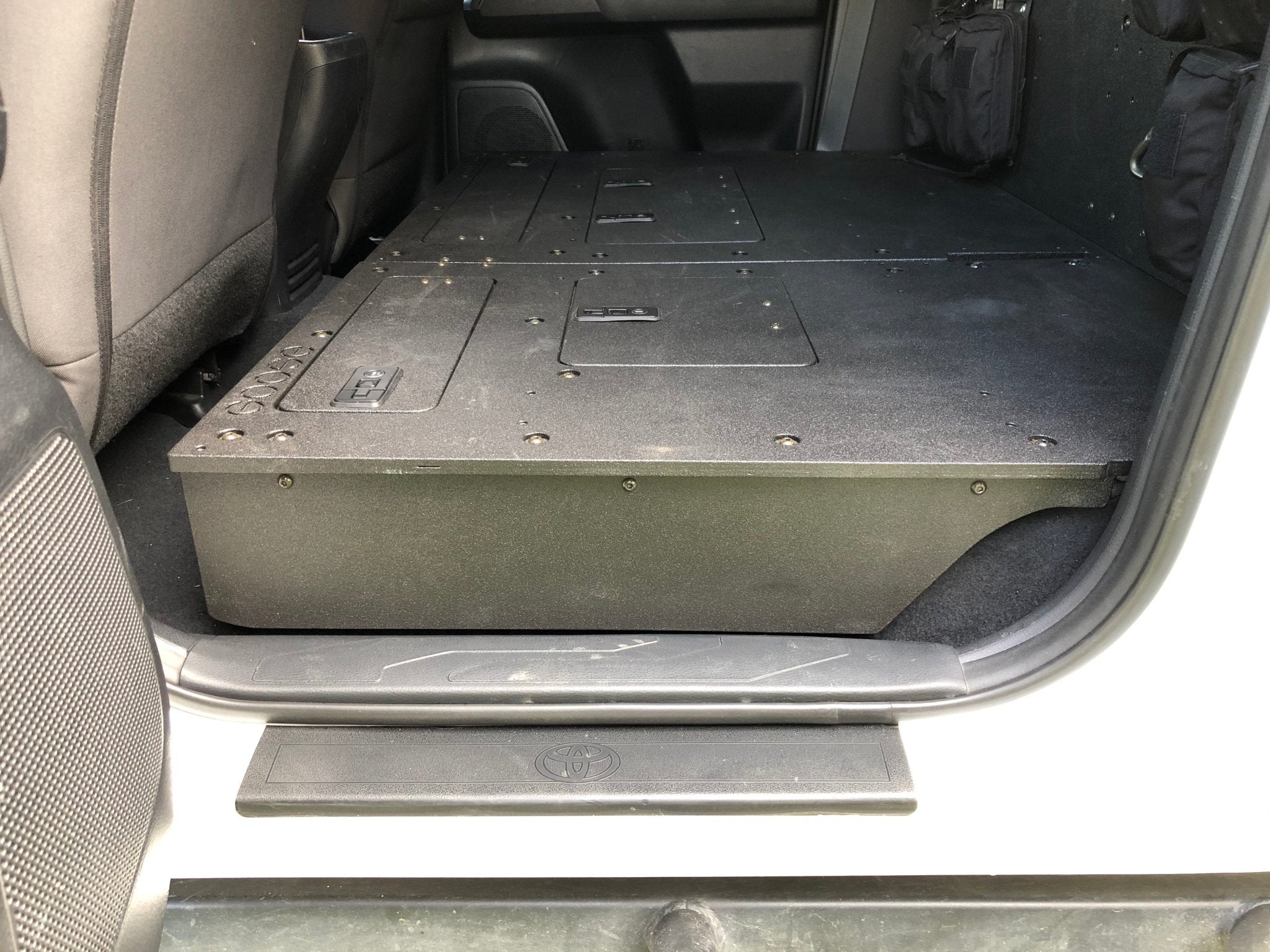 Toyota Tacoma 2005-2023 2nd and 3rd Gen. Double Cab - Second Row Seat Delete Infill Panels Goose Gear Plate Goose Gear- Overland Kitted