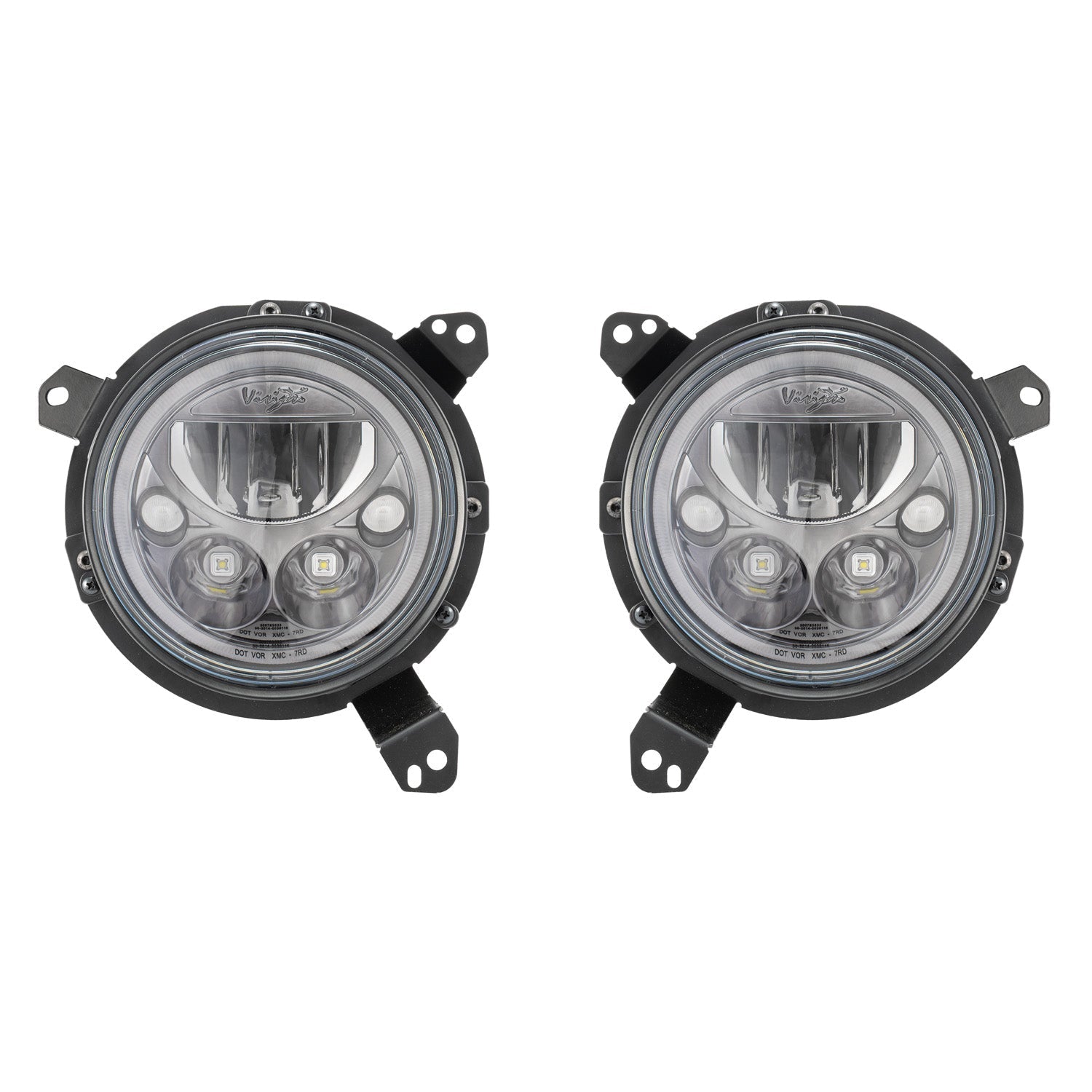 18+ Jeep JL / '20+ Jeep Gladiator VX LED Headlight Kit - Black Chrome | Amber Halo