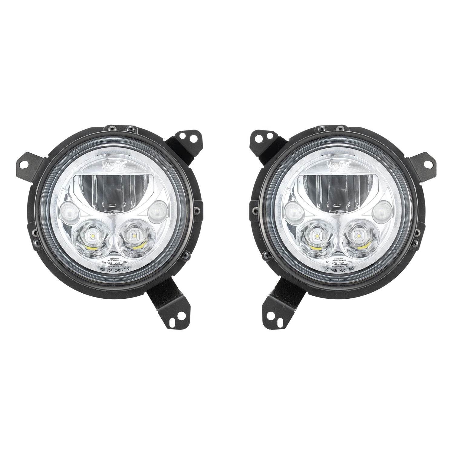 18+ Jeep JL / '20+ Jeep Gladiator VX LED Headlight Kit - Chrome | White Halo