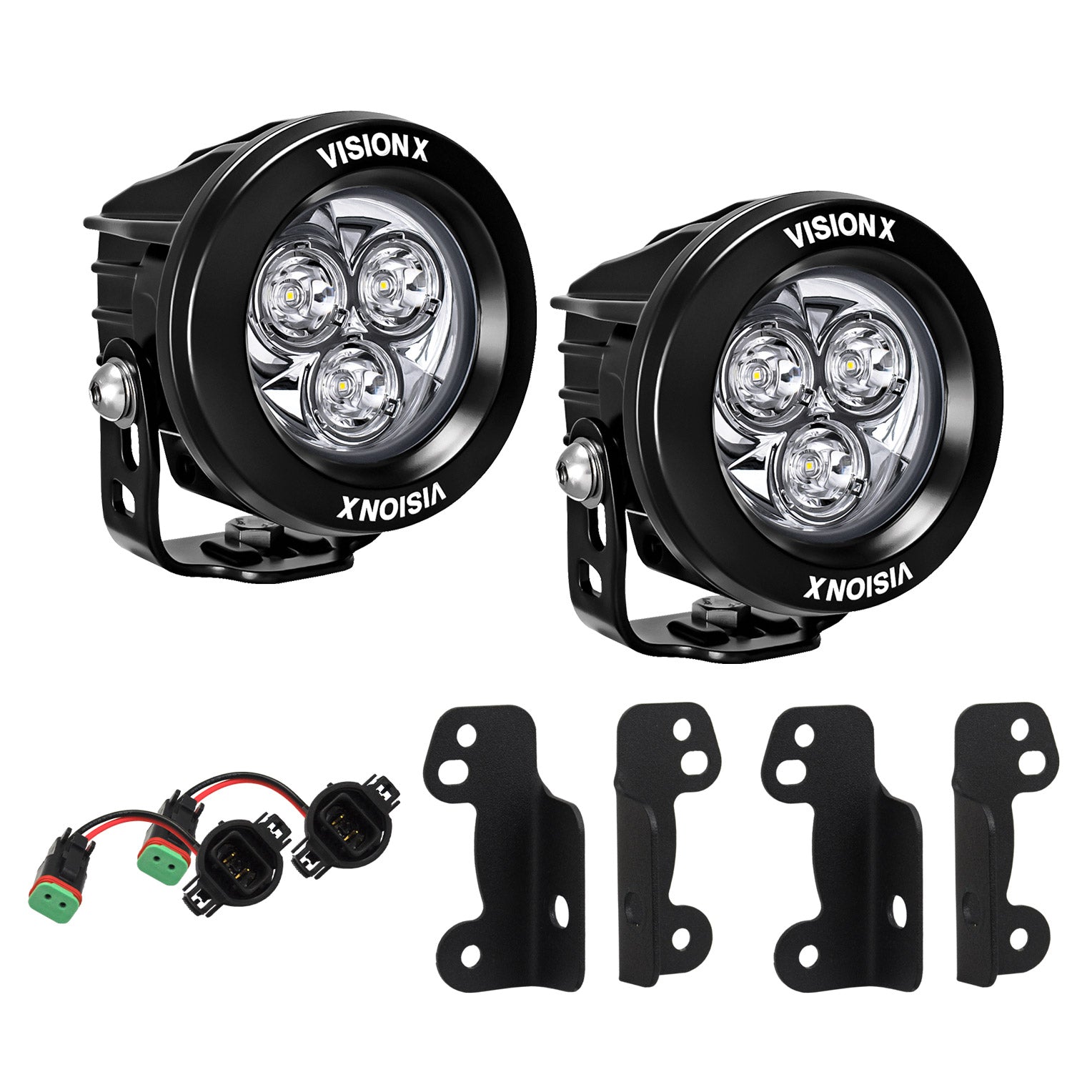 18+ Jeep JL / '20+ Jeep Gladiator Fog Light Kit with 3.7" Multi-LED Mini Cannons