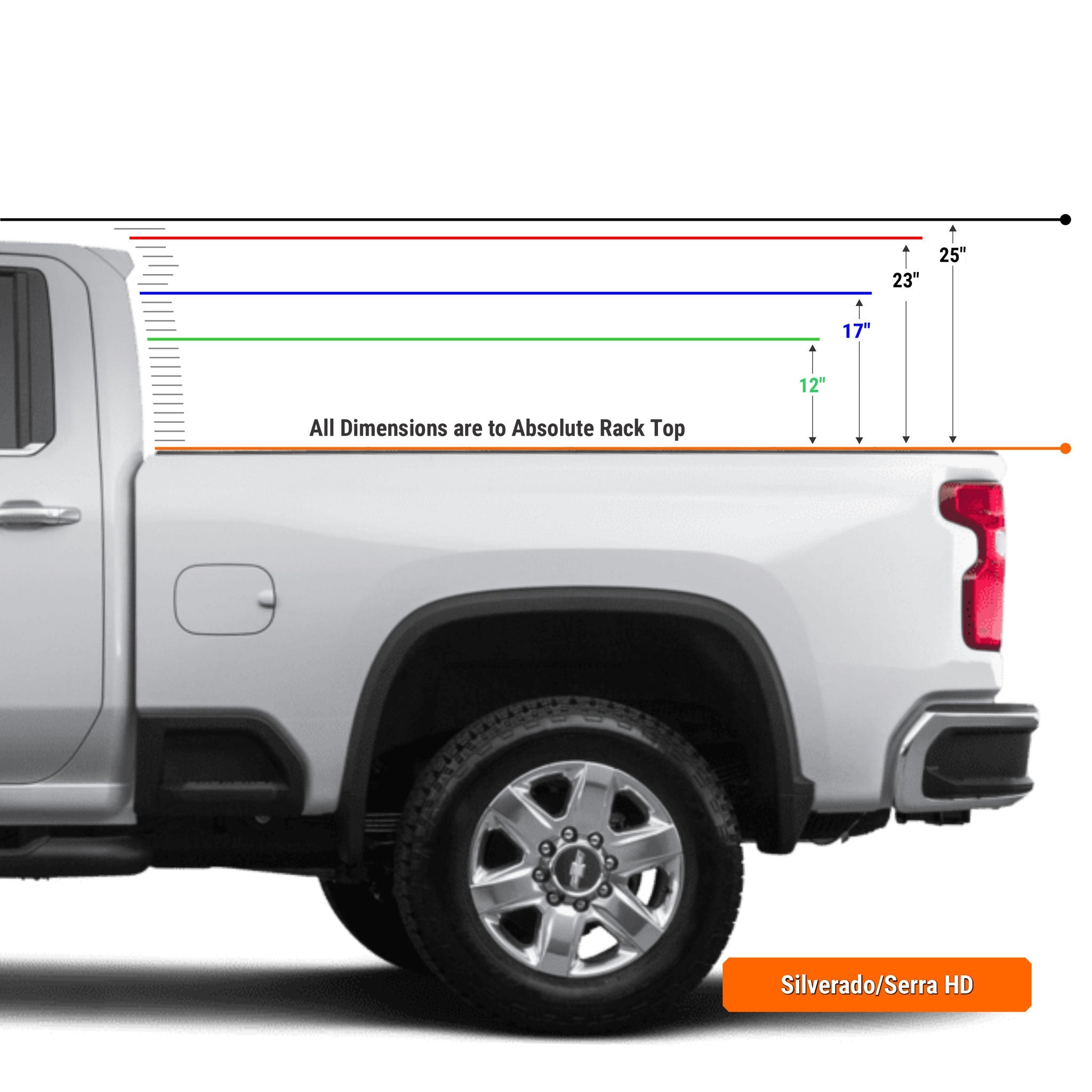 XTR1 Bed Rack for Retrax XR Cover - Chevrolet Silverado & GMC Sierra 2500HD / 3500HD