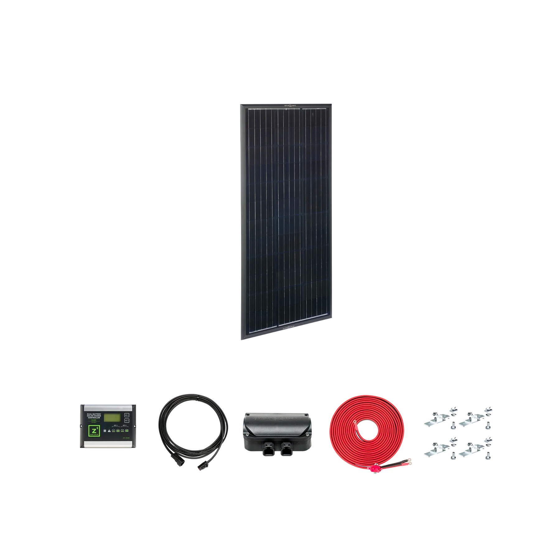 OBSIDIAN Series 100 Watt Deluxe Kit  Roof Panel Kit Zamp Solar- Adventure Imports