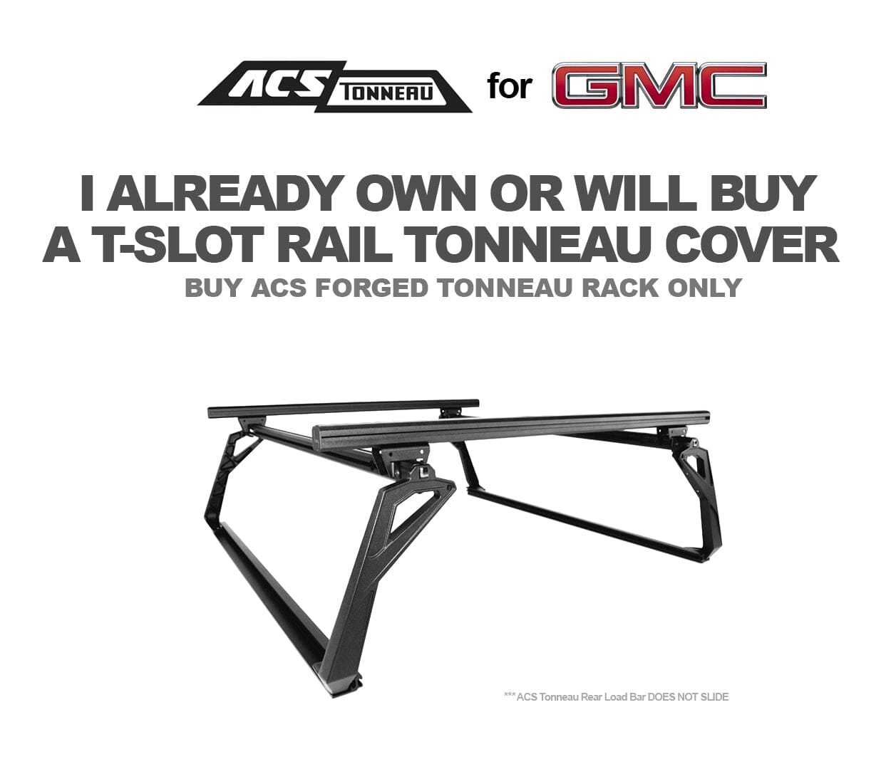 ACS Forged Tonneau - Rack Only - GMC  active-cargo-system Leitner Designs- Overland Kitted