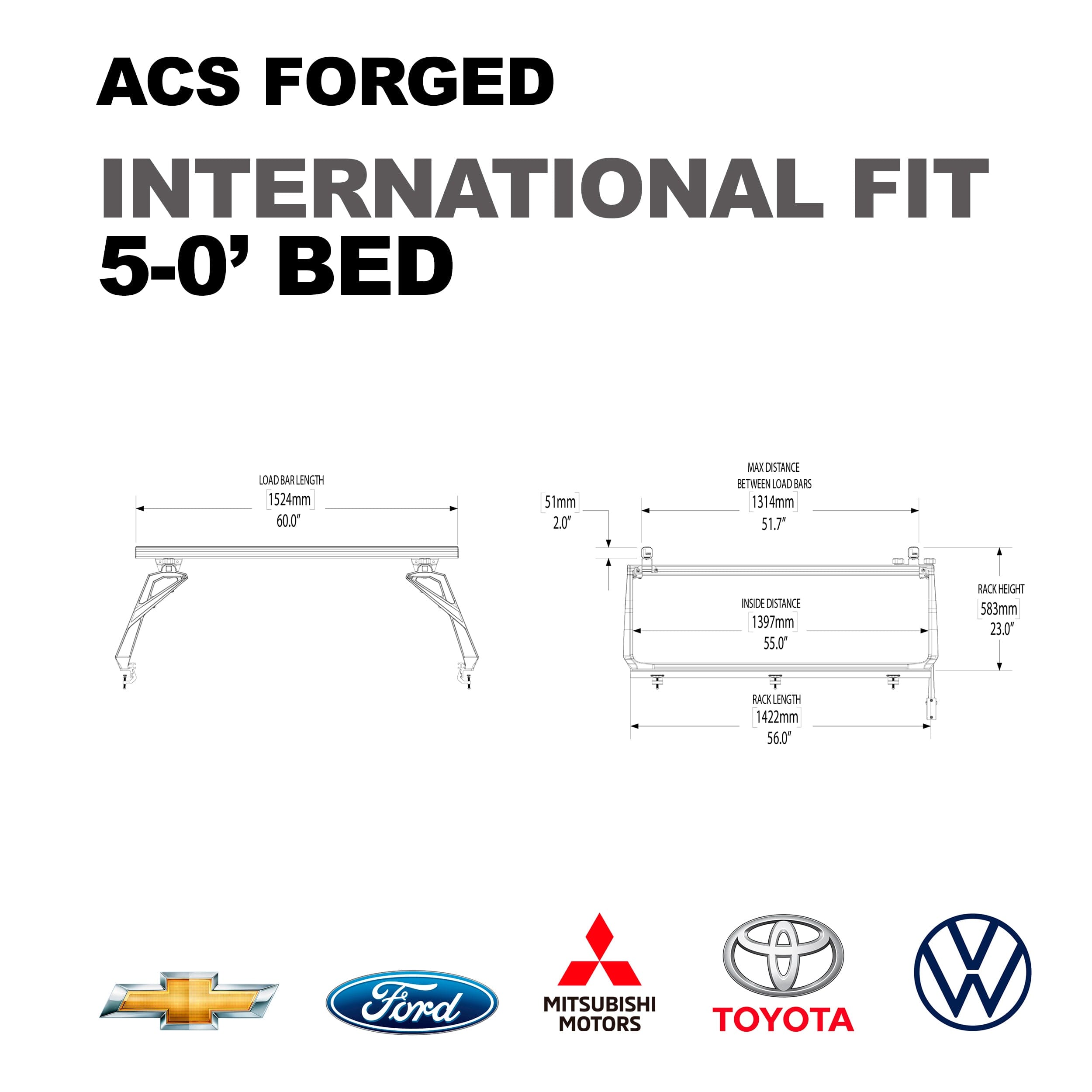 Active Cargo System - Forged International Chevrolet | MY16 Colorado | 1.5M Bed active-cargo-system Leitner Designs- Overland Kitted