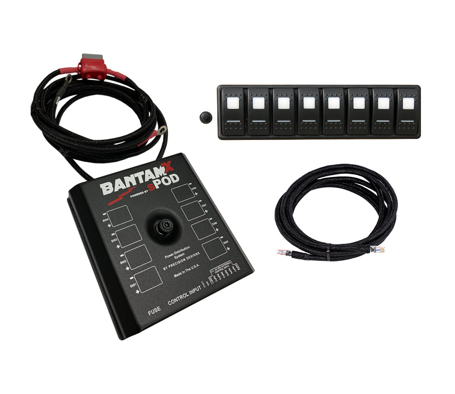 sPOD BantamX Modular w/ Green LED w/ 36" Battery Cables  Light Switches sPOD- Adventure Imports