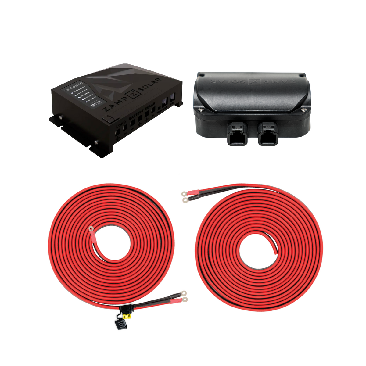 40 Amp Cinder Controller and Wiring Integration Kit (up to 800 watts)  Integration Kit Zamp Solar- Overland Kitted