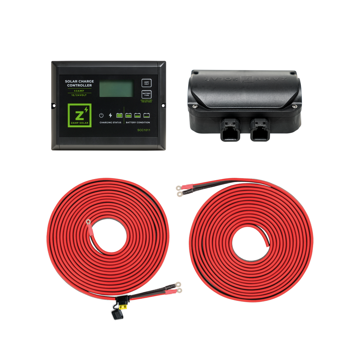 40 Amp Controller and Wiring Integration Kit (up to 800 watts)  Integration Kit Zamp Solar- Overland Kitted
