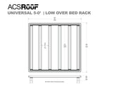 ACS ROOF | Universal Over Truck Bed Low Platform Rack Universal Low Over Truck Bed Platform Rack | 5-0" Bed Platform Rack Leitner Designs- Adventure Imports