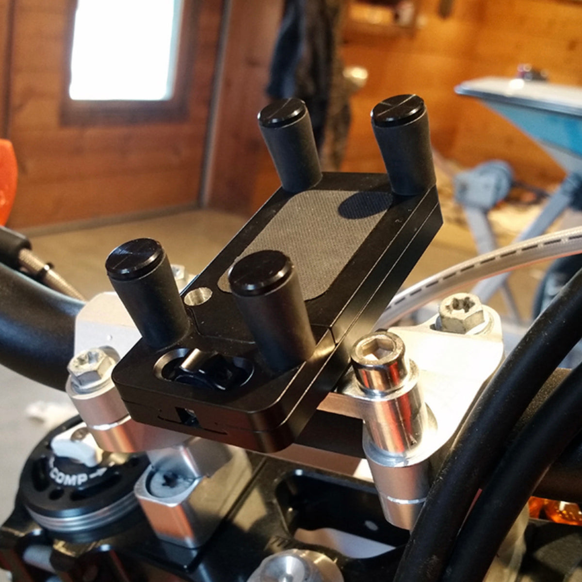 Bar-Tab Mount for Perfect Squeeze   Hondo Garage- Adventure Imports