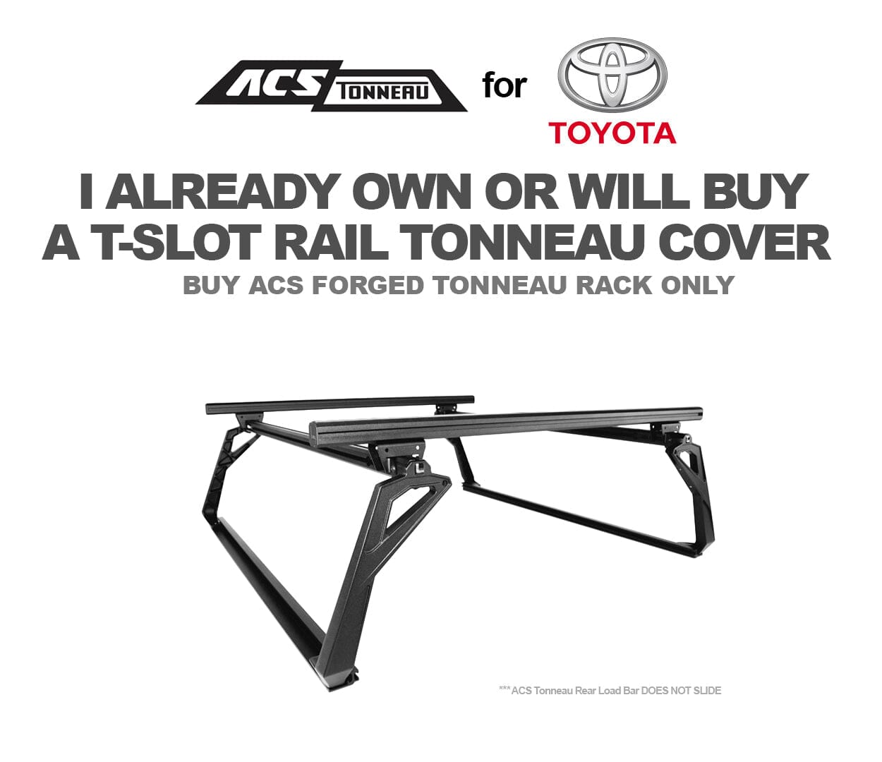 ACS Forged Tonneau - Rack Only - Toyota  active-cargo-system Leitner Designs- Adventure Imports
