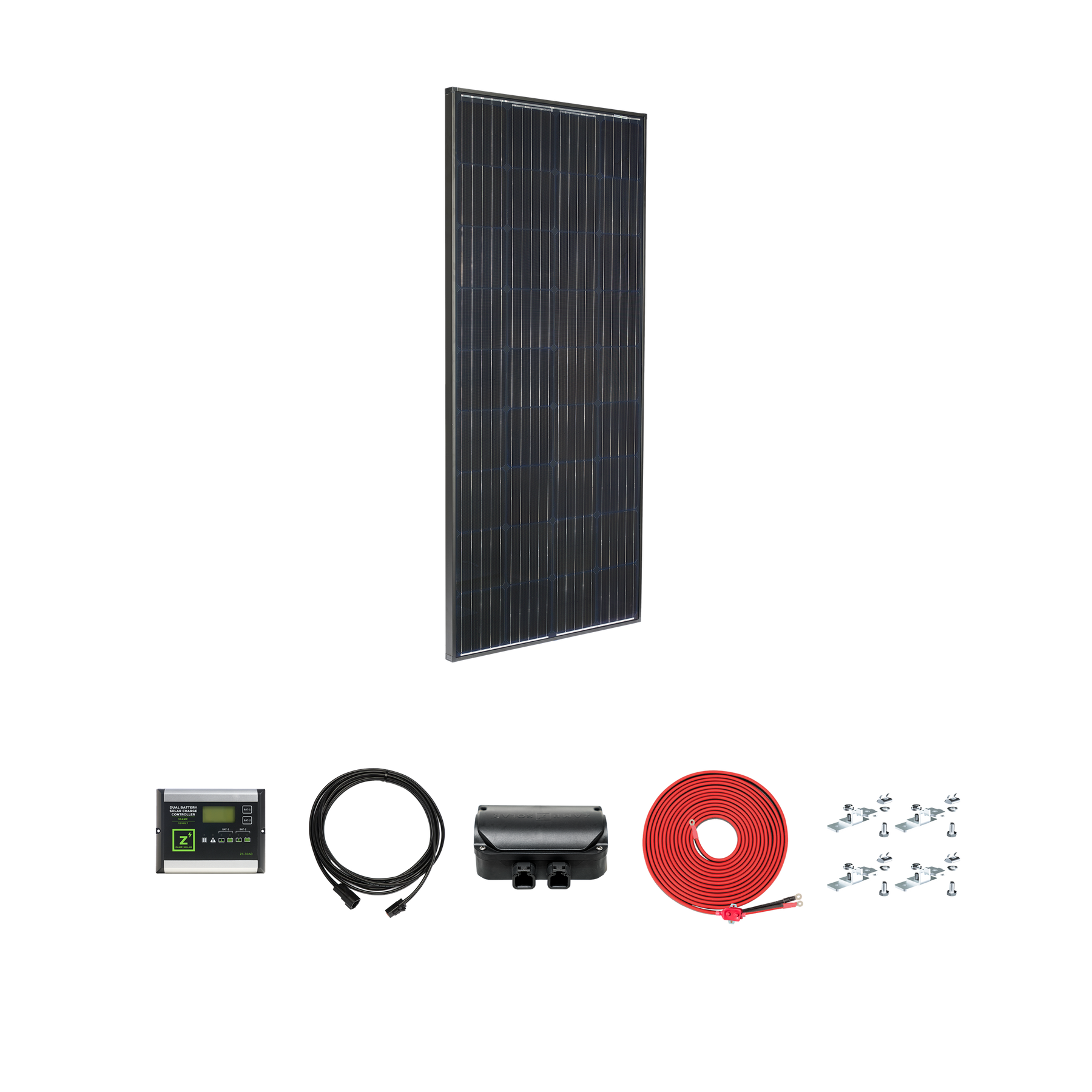 Legacy Black 190 Watt Deluxe Kit  Roof Panel Kit Zamp Solar- Adventure Imports