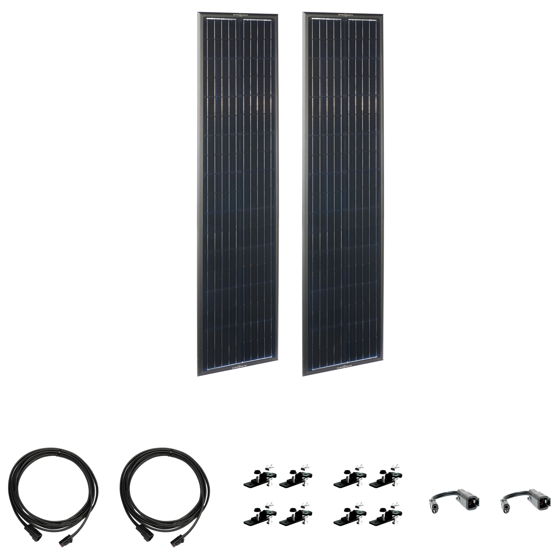 OBSIDIAN® SERIES 180 Watt Long Solar Panel Kit (2 x 90)  Roof Panel Kit Zamp Solar- Overland Kitted