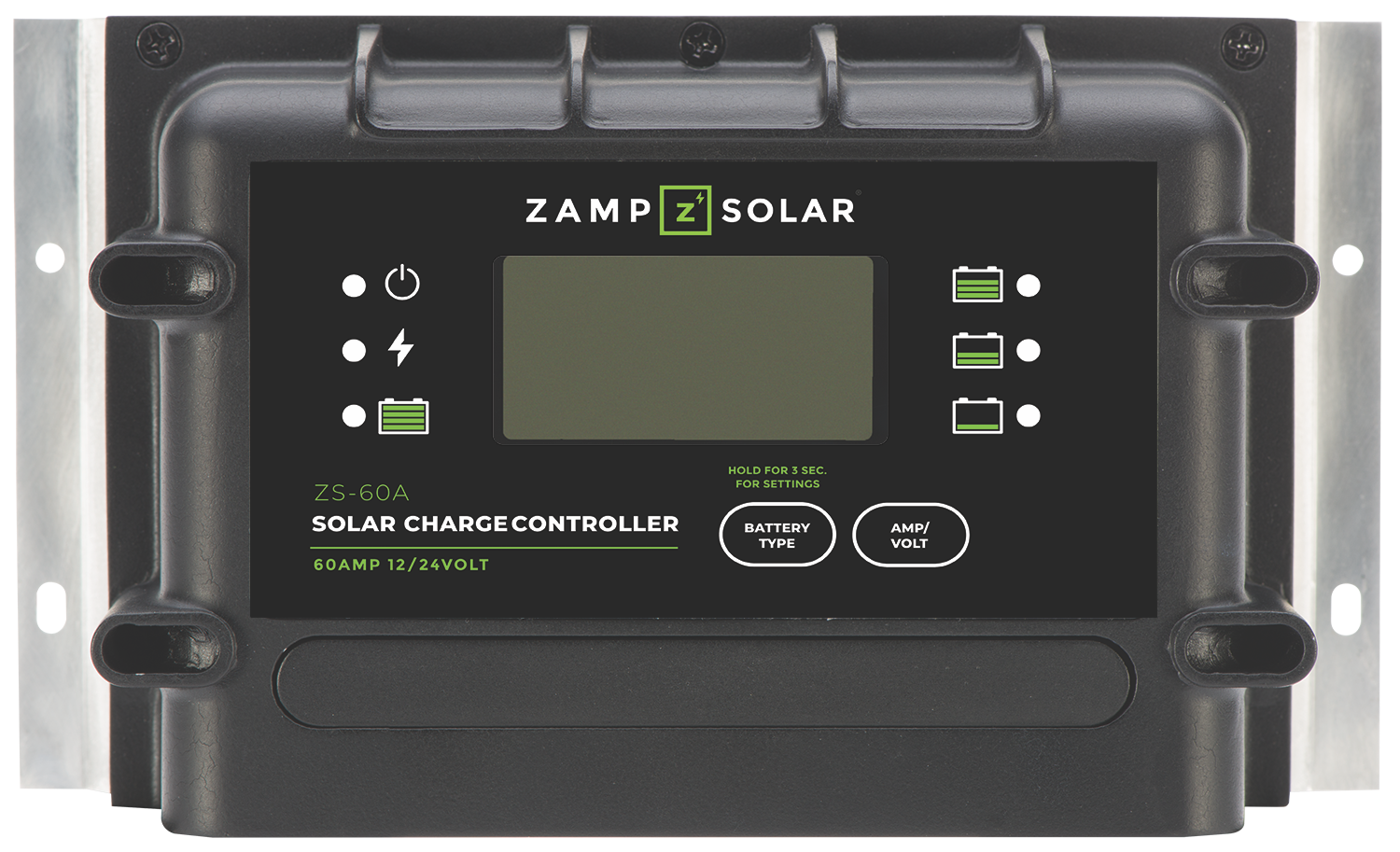 60 Amp 5-Stage PWM Charge Controller  Charge Controller Zamp Solar- Adventure Imports