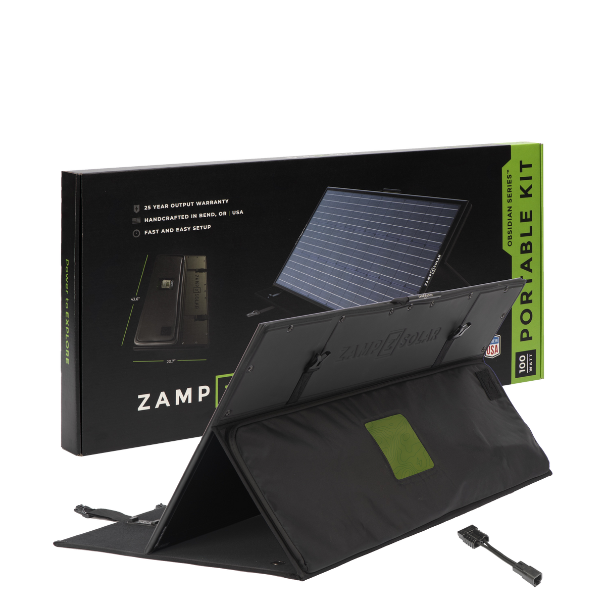 OBSIDIAN® SERIES 100 Watt Dometic PLB40 Charging Kit  Portable Kit Zamp Solar- Overland Kitted