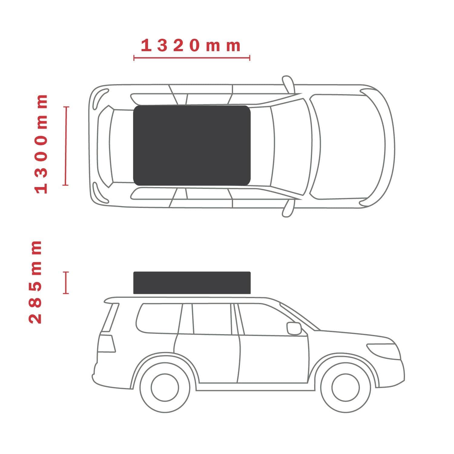 Kozi 1300 Roof Top Tent  ROOF TOP TENTS Darche- Overland Kitted